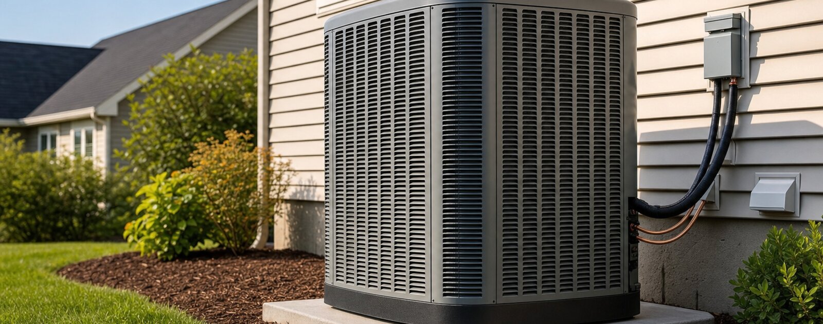New central air conditioner installation at a Tulsa home