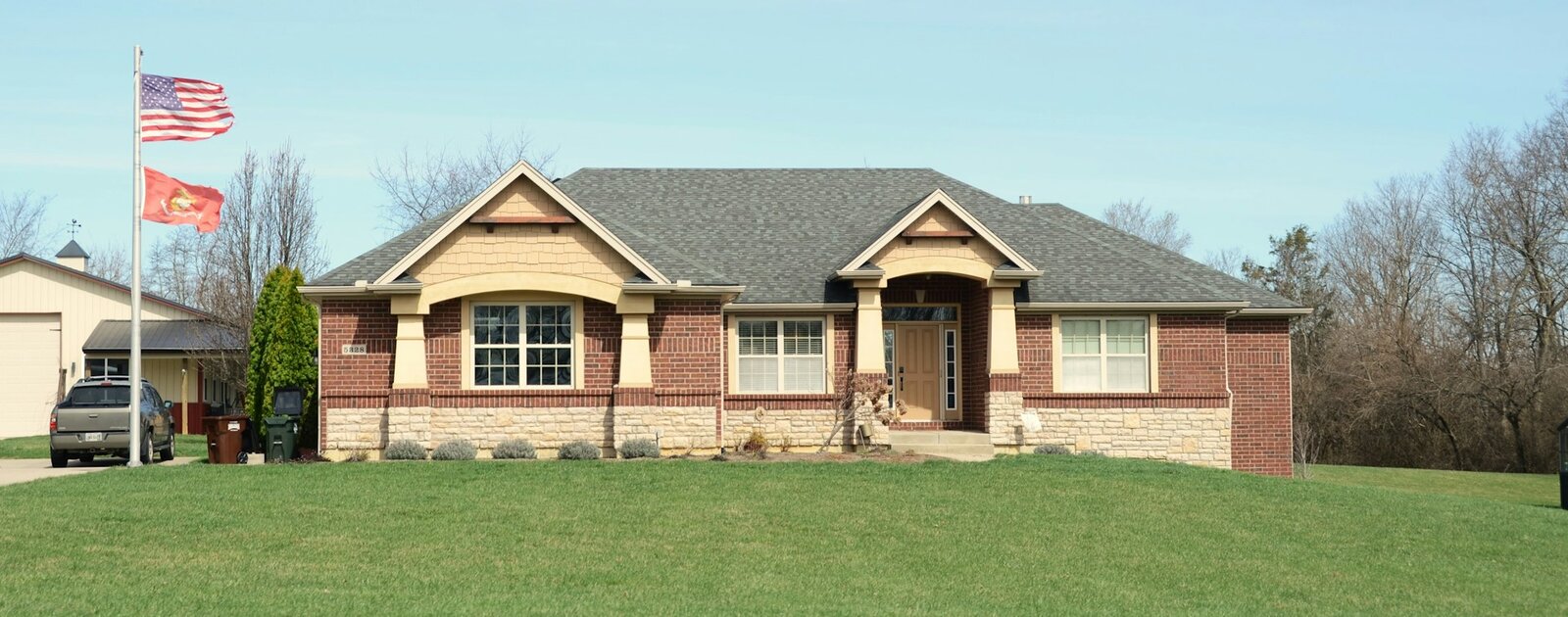 American ranch-style home in the Tulsa area — served by Airo Heat & Air